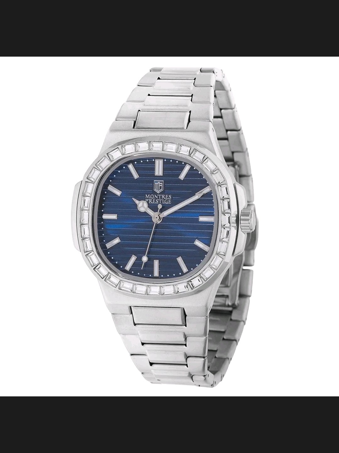Invicta Mens Silver Stainless Steel Watch With Blue Dial